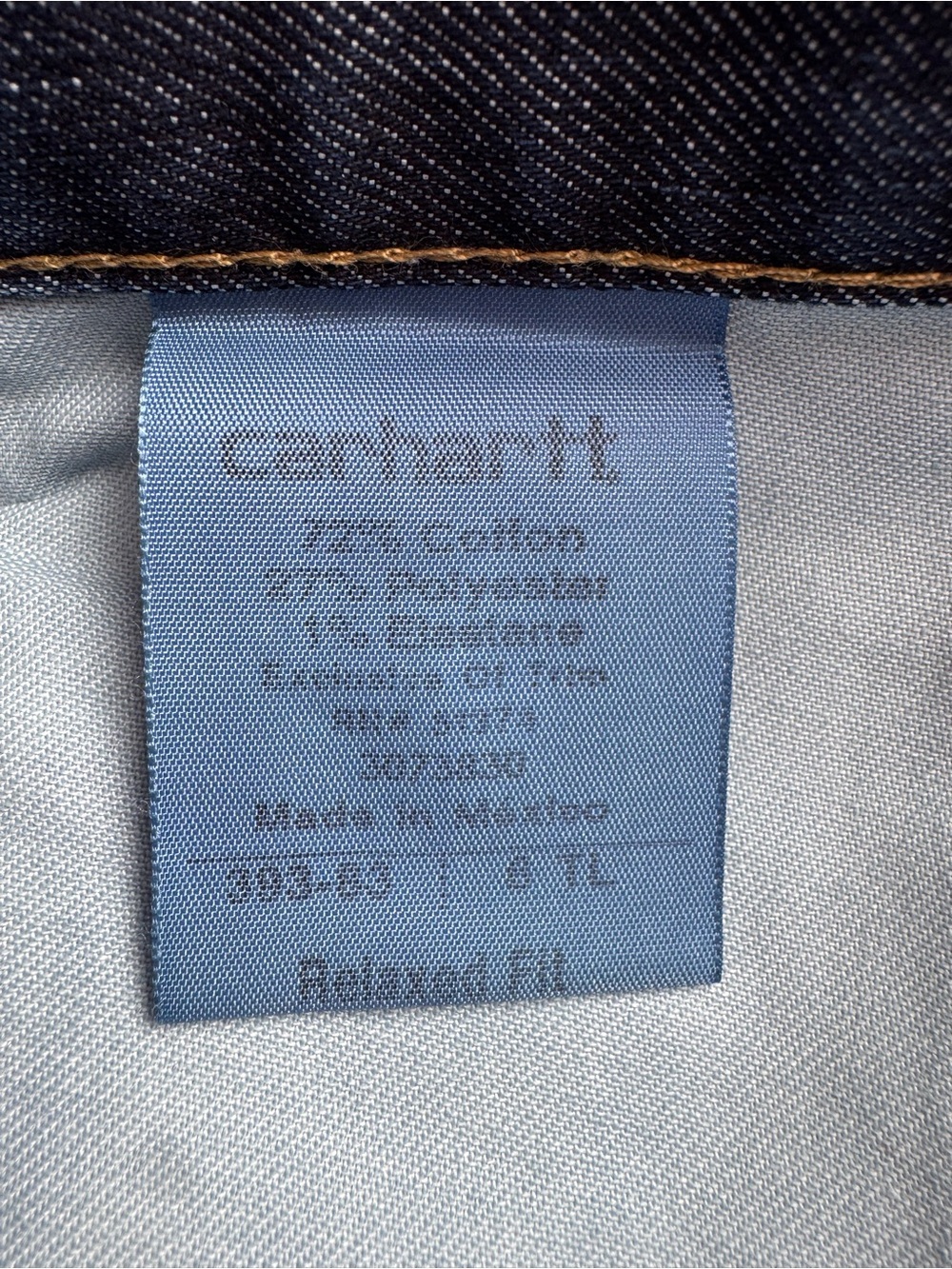 Carhartt Women’s Rugged Flex Straight Leg Jeans 393 Blue Workwear 6TL Long NWT - Picture 8 of 9